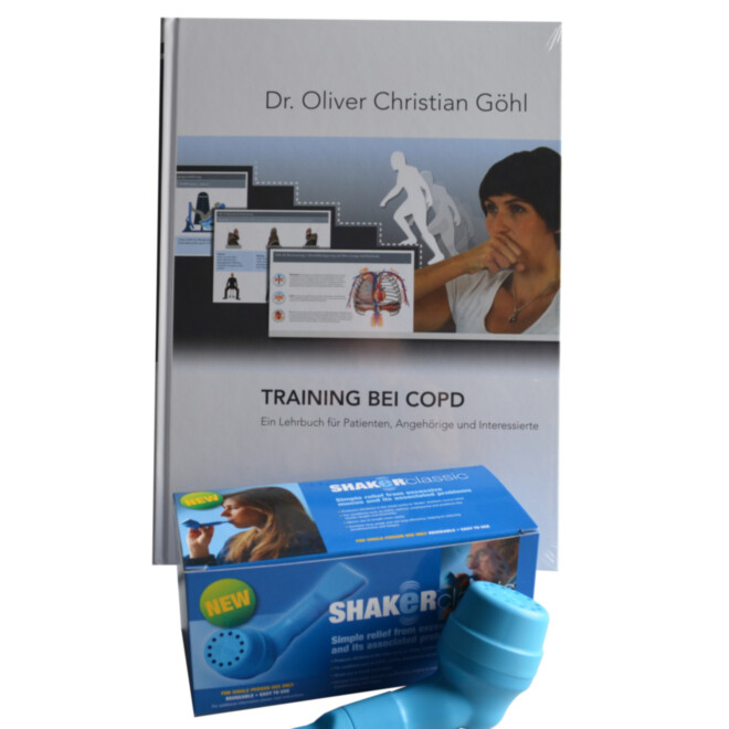 Buch: Training bei COPD + Atemtherapiegerät Shaker Classic