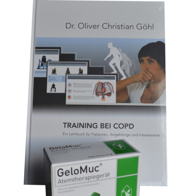 Buch: Training bei COPD + Atemtherapiegerät GeloMuc